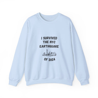 " I Survived The NYC Earthquake" Heavy Blend™ Crewneck Sweatshirt  (Unisex)