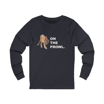 "On The Prowl" " 100% Cotton Women's Long Sleeve Crew Neck T-Shirt
