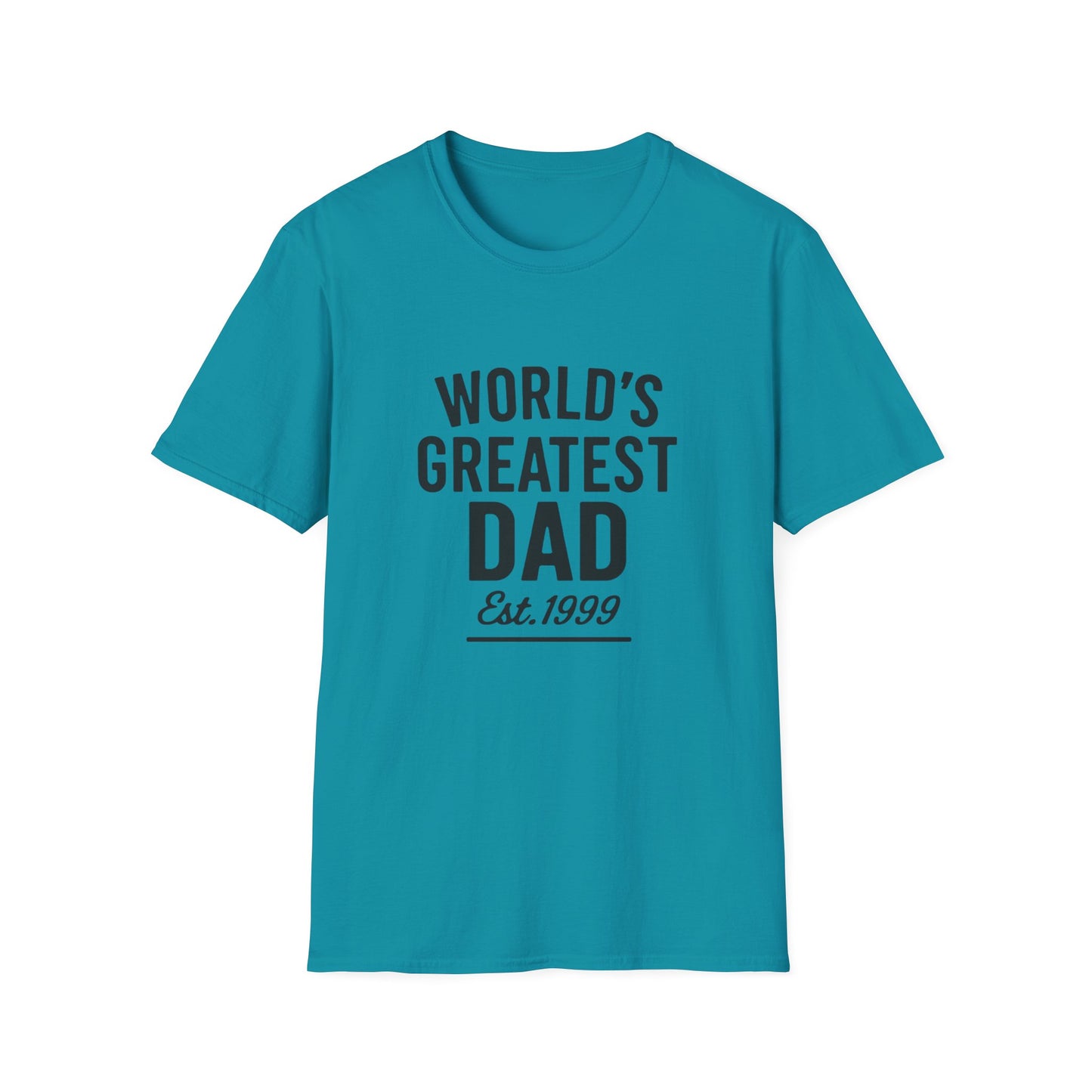 Vintage World's Greatest Dad Est 1999 Softstyle T-Shirt