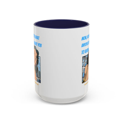 "Mom" Cartoon Accent Coffee Mug, 11 Oz and 15 Oz