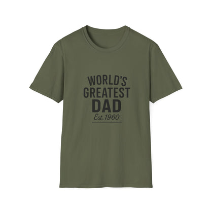 Vintage World's Greatest Dad Est 1960 Softstyle T-Shirt