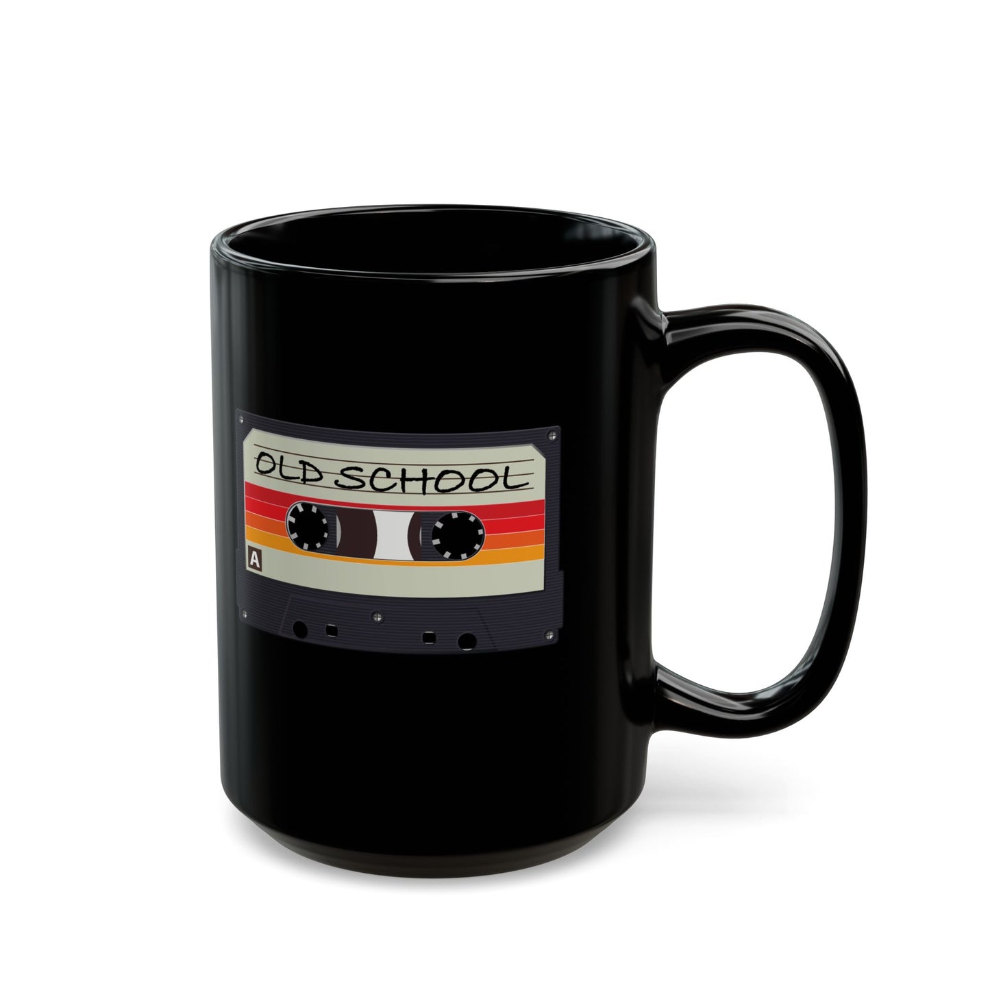"Old School" Black Coffee Mug, 11 0z and 15 Oz