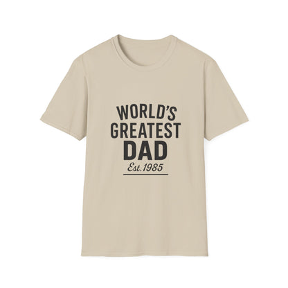 Vintage World's Greatest Dad Est 1955 Softstyle T-Shirt