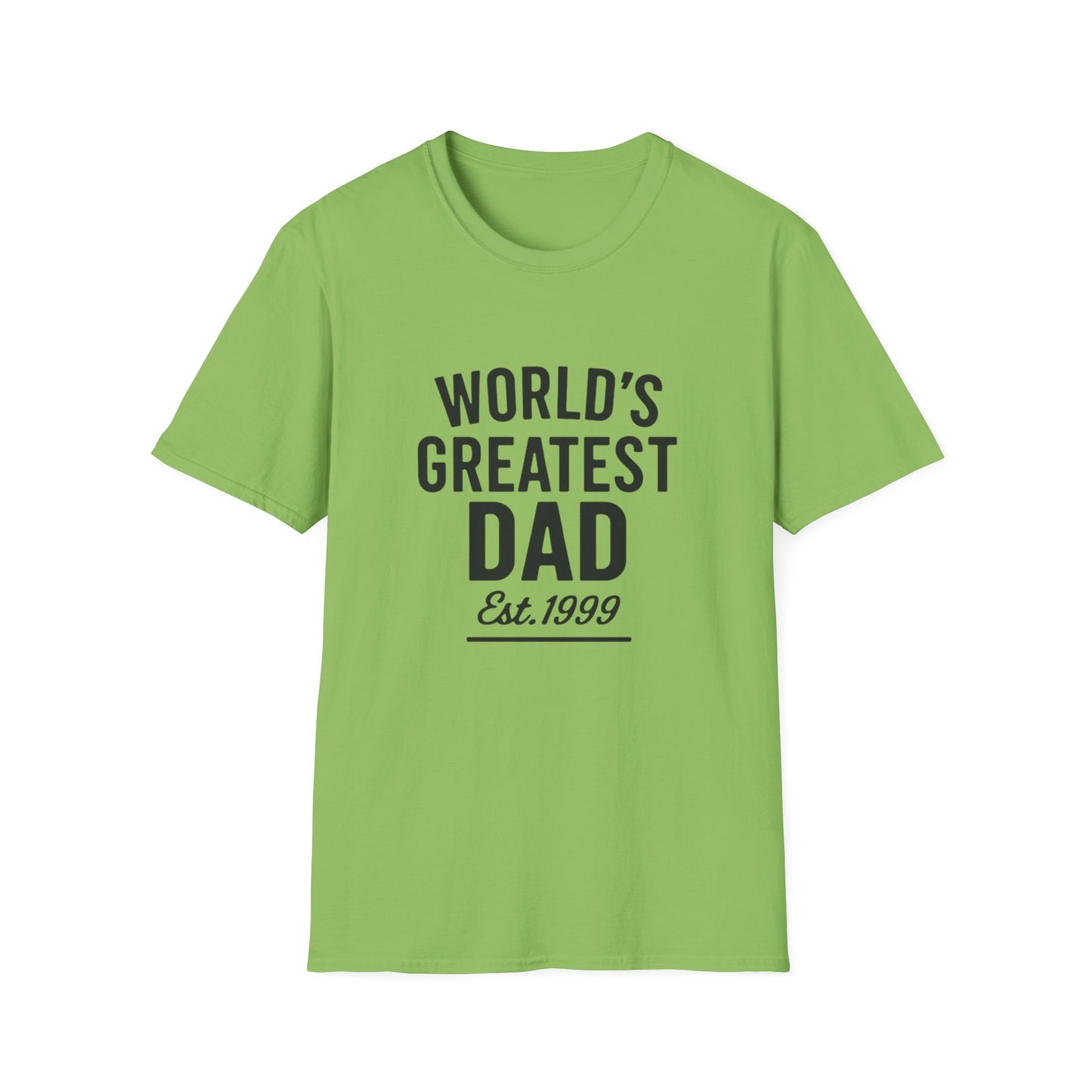 Vintage World's Greatest Dad Est 1999 Softstyle T-Shirt