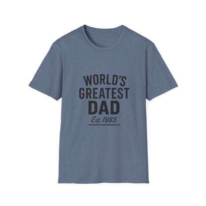 Vintage World's Greatest Dad Est 1955 Softstyle T-Shirt
