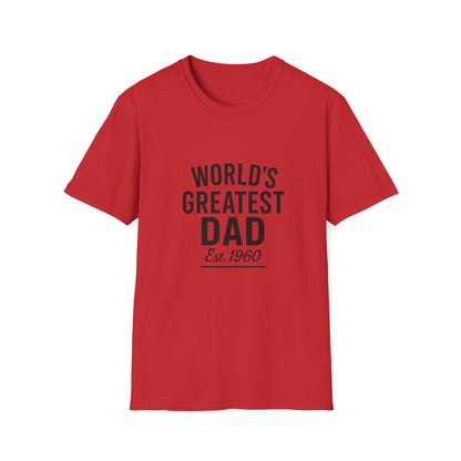 Vintage World's Greatest Dad Est 1960 Softstyle T-Shirt
