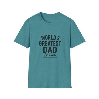 Vintage World's Greatest Dad Est 1960 Softstyle T-Shirt