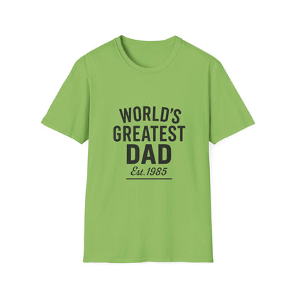 Vintage World's Greatest Dad Est 1955 Softstyle T-Shirt