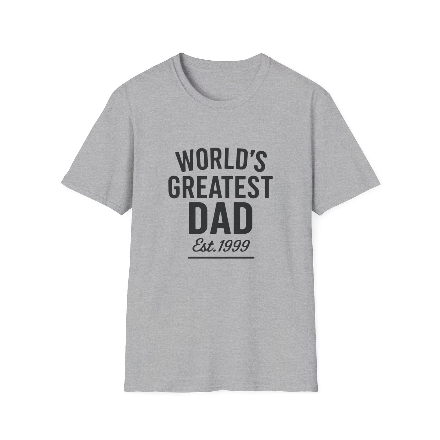 Vintage World's Greatest Dad Est 1999 Softstyle T-Shirt