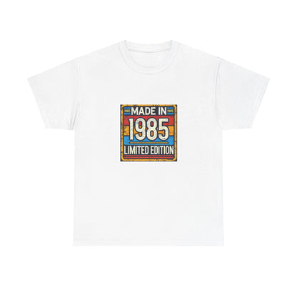 "Made In 1985 Label" 100% Cotton Limited Edition T-Shirt (Unisex)