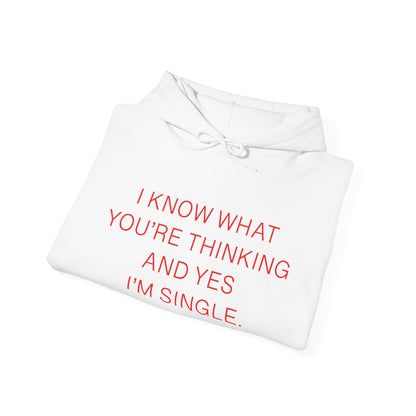 "I Am Single" Heavy Blend™ Hoodie Sweatshirt (Unisex)