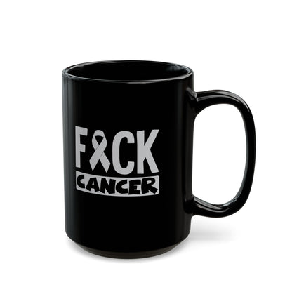 "Fuck Cancer" Black Coffee Mug, 11 0z and 15 Oz