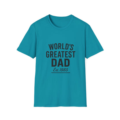 Vintage World's Greatest Dad Est 1955 Softstyle T-Shirt