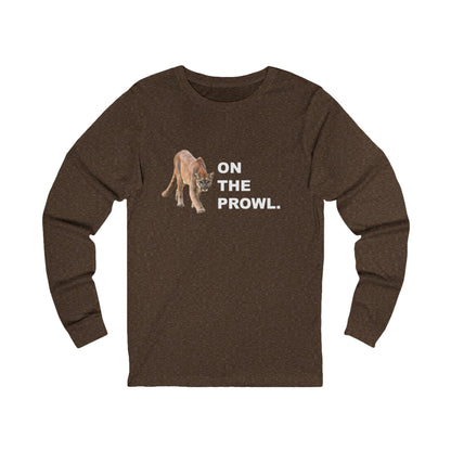"On The Prowl" " 100% Cotton Women's Long Sleeve Crew Neck T-Shirt