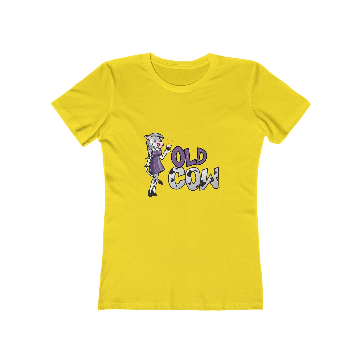 "Old Cow"  100% Cotton Women's Boyfriend T-Shirt