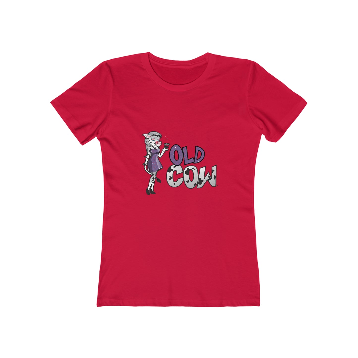 "Old Cow"  100% Cotton Women's Boyfriend T-Shirt