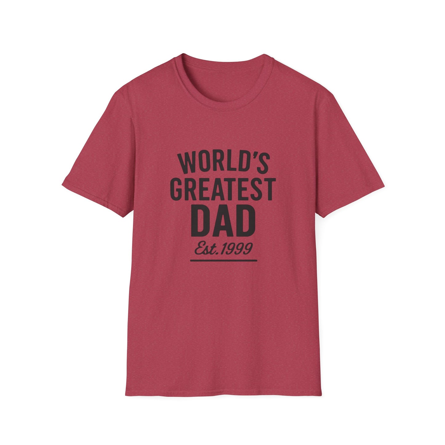 Vintage World's Greatest Dad Est 1999 Softstyle T-Shirt