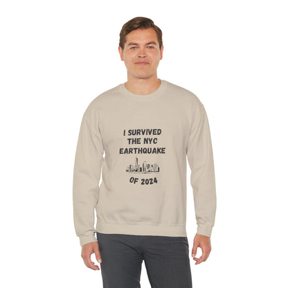 " I Survived The NYC Earthquake" Heavy Blend™ Crewneck Sweatshirt  (Unisex)
