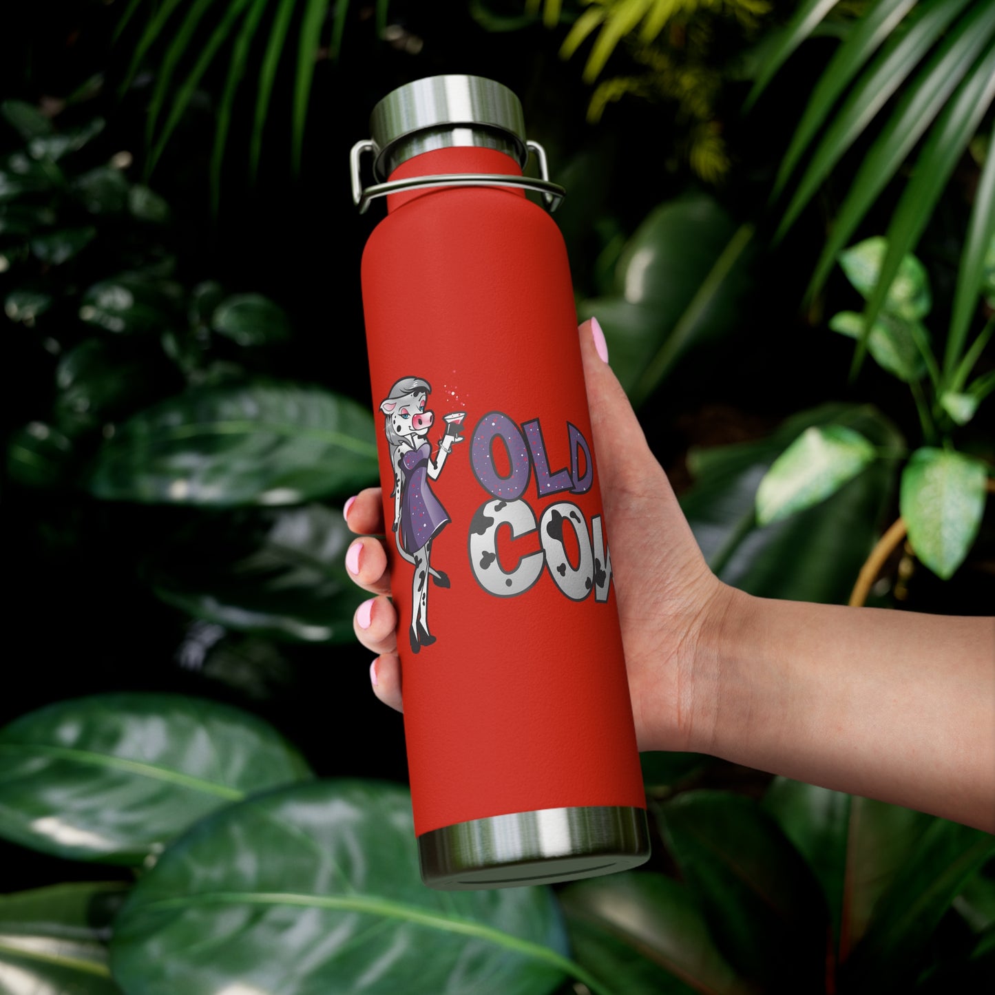 Old Cow Logo, Eco-Friendly 22oz Vacuum Insulated Bottle - BPA Free