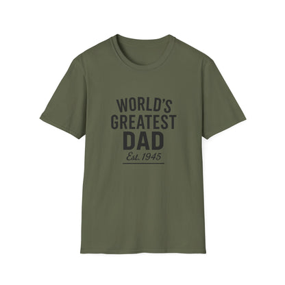 Vintage World's Greatest Dad Est 1945 Softstyle T-Shirt