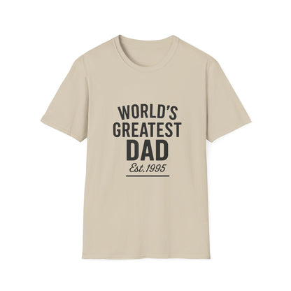 Vintage World's Greatest Dad Est 1995 Softstyle T-Shirt