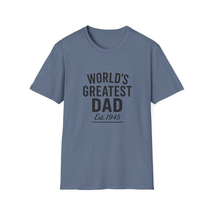 Vintage World's Greatest Dad Est 1945 Softstyle T-Shirt