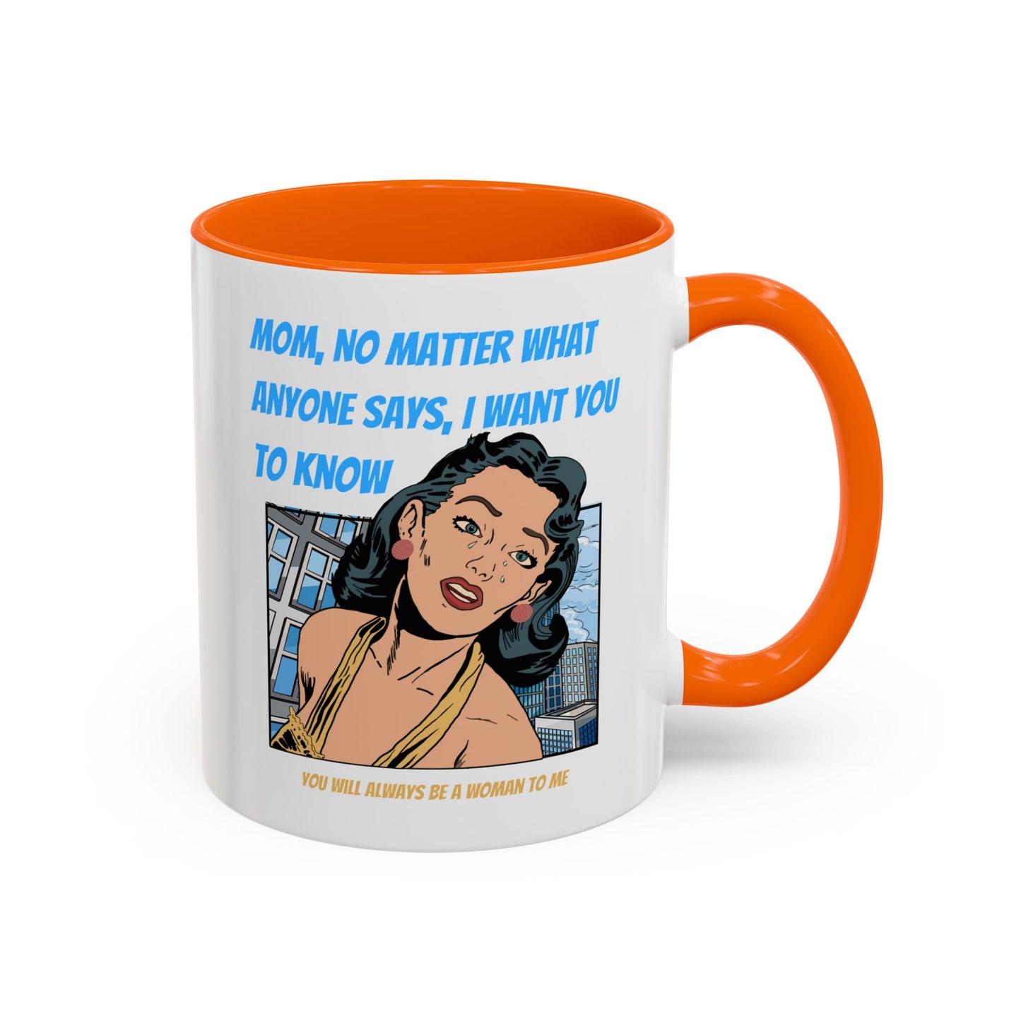 "Mom" Cartoon Accent Coffee Mug, 11 Oz and 15 Oz