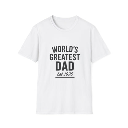 Vintage World's Greatest Dad Est 1995 Softstyle T-Shirt