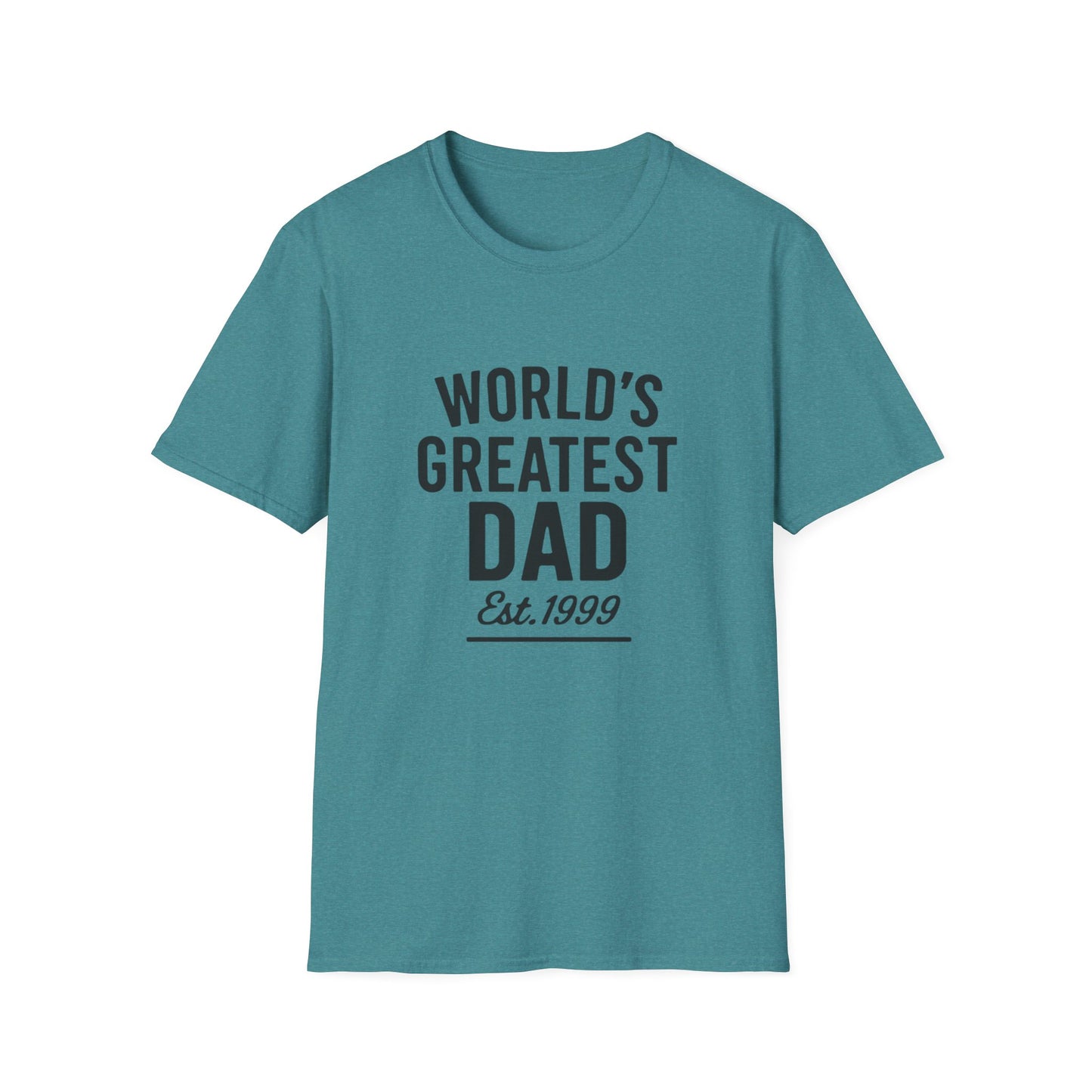 Vintage World's Greatest Dad Est 1999 Softstyle T-Shirt