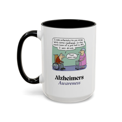 "Alzheimers Awareness" Accent Coffee Mug, 11 Oz and 15 Oz