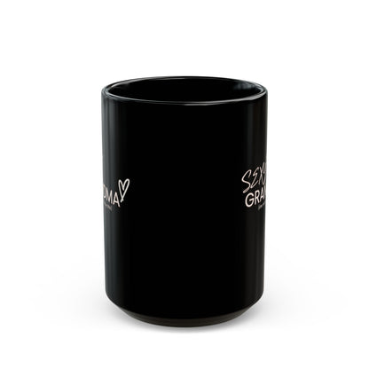 "Sexy Grandma" Black Coffee Mug, 11 0z and 15 Oz