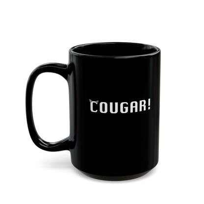 "Cougar" Black Coffee Mug, 11 0z and 15 Oz