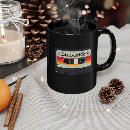 "Old School" Black Coffee Mug, 11 0z and 15 Oz