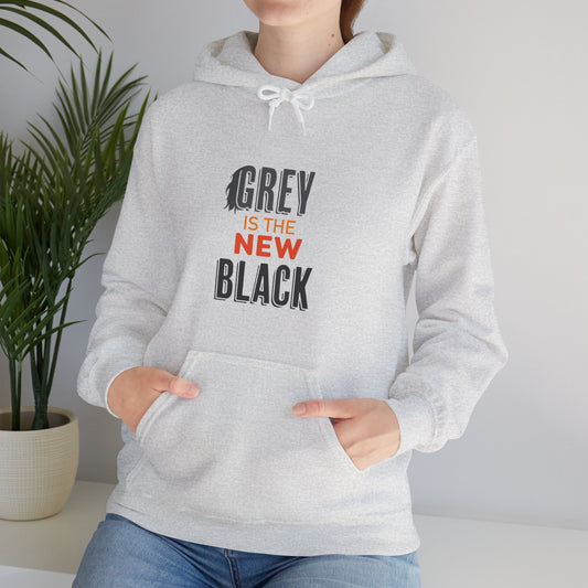 "Grey is The New Black" Heavy Blend™ Hoodie Sweatshirt (Unisex)