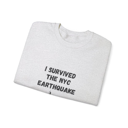 " I Survived The NYC Earthquake" Heavy Blend™ Crewneck Sweatshirt  (Unisex)