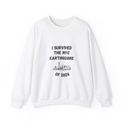 " I Survived The NYC Earthquake" Heavy Blend™ Crewneck Sweatshirt  (Unisex)