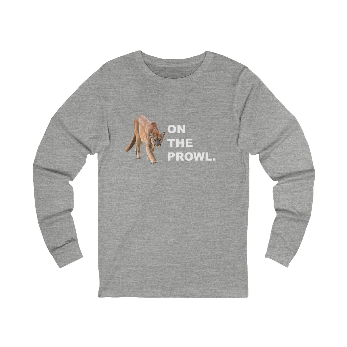 "On The Prowl" " 100% Cotton Women's Long Sleeve Crew Neck T-Shirt