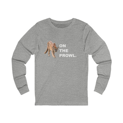 "On The Prowl" " 100% Cotton Women's Long Sleeve Crew Neck T-Shirt