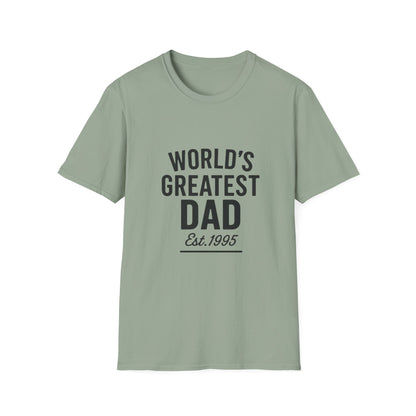 Vintage World's Greatest Dad Est 1995 Softstyle T-Shirt