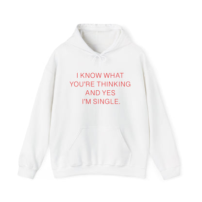 "I Am Single" Heavy Blend™ Hoodie Sweatshirt (Unisex)