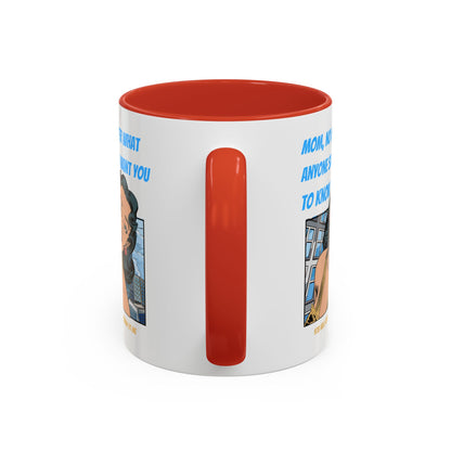 "Mom" Cartoon Accent Coffee Mug, 11 Oz and 15 Oz