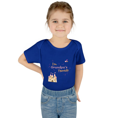 "I'm Grandpa's Favorite" 100% Cotton Rib Infant Onesie (Unisex)