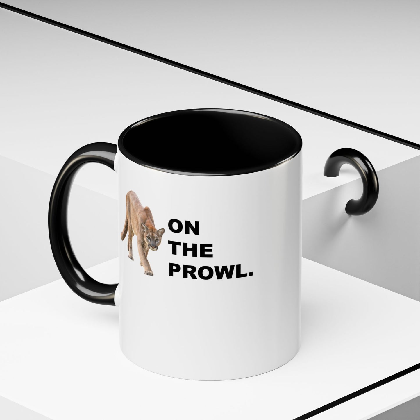 "On The Prowl" Accent Coffee Mug, 11 Oz and 15 Oz
