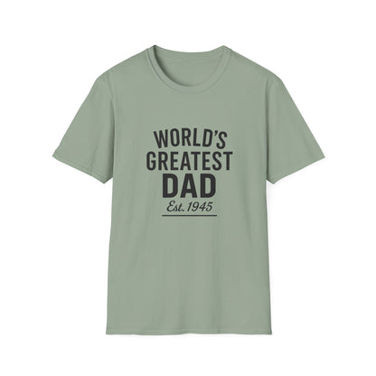 Vintage World's Greatest Dad Est 1945 Softstyle T-Shirt