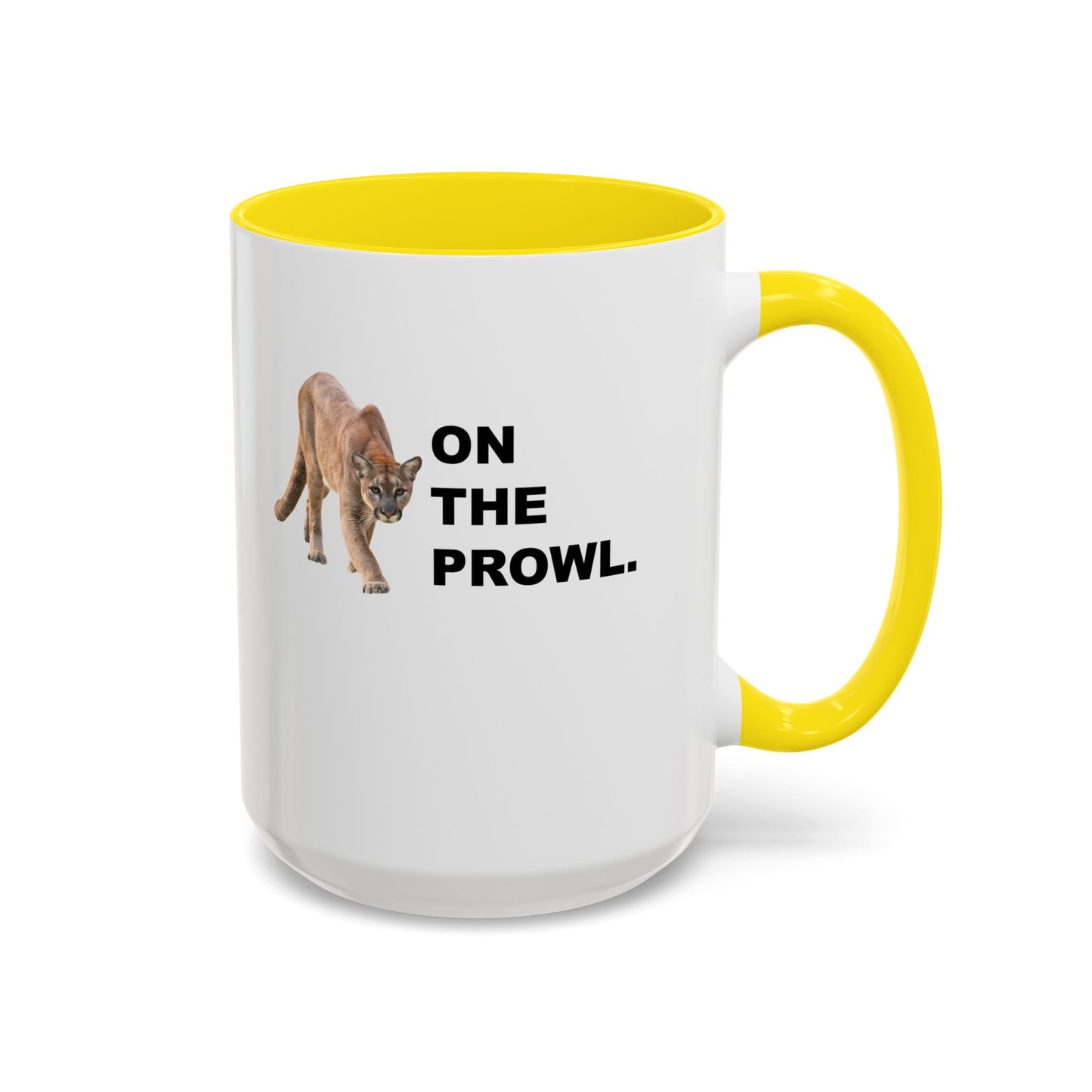 "On The Prowl" Accent Coffee Mug, 11 Oz and 15 Oz