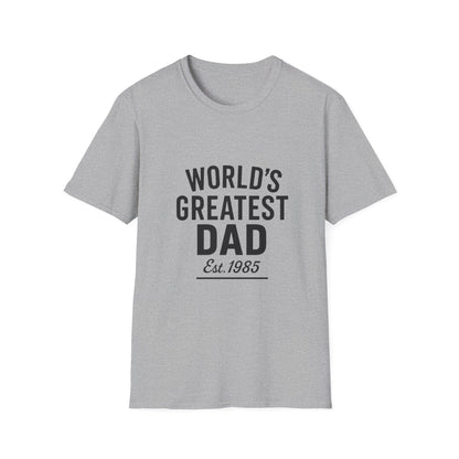Vintage World's Greatest Dad Est 1955 Softstyle T-Shirt