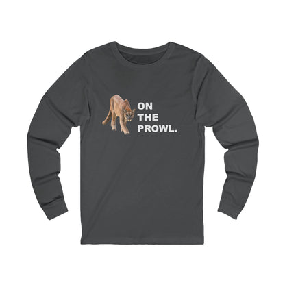 "On The Prowl" " 100% Cotton Women's Long Sleeve Crew Neck T-Shirt