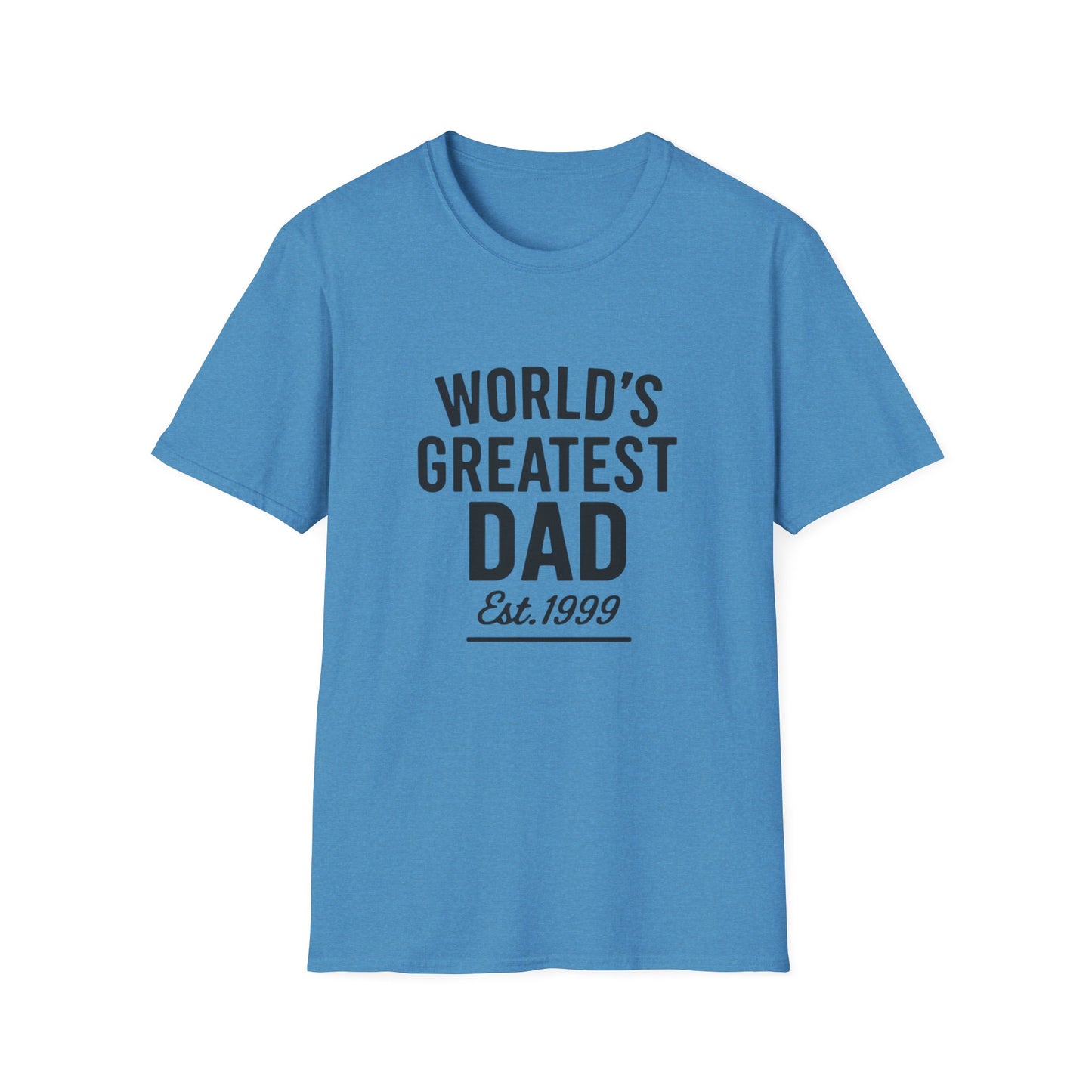Vintage World's Greatest Dad Est 1999 Softstyle T-Shirt