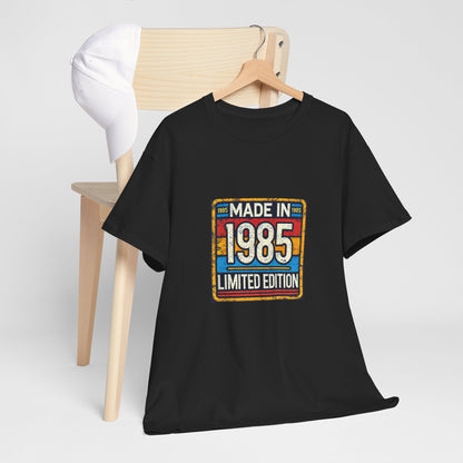 "Made In 1985 Label" 100% Cotton Limited Edition T-Shirt (Unisex)