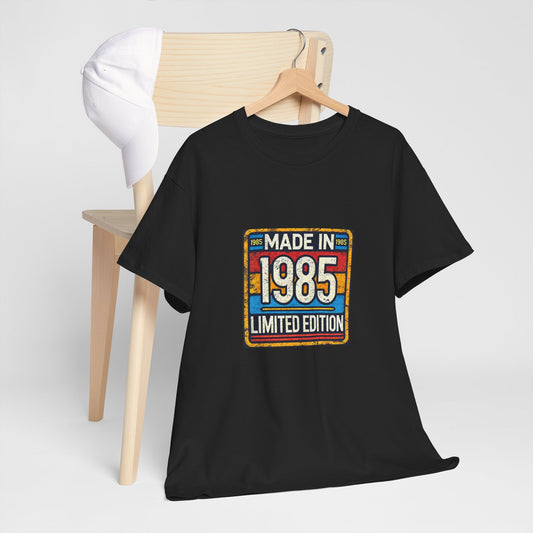 "Made In 1985 Label" 100% Cotton Limited Edition T-Shirt (Unisex)